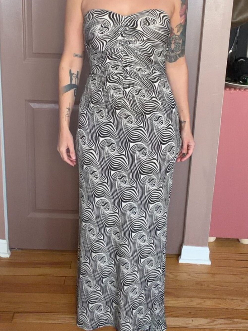 Jessica McClintock Maxi Tube Dress- y2k